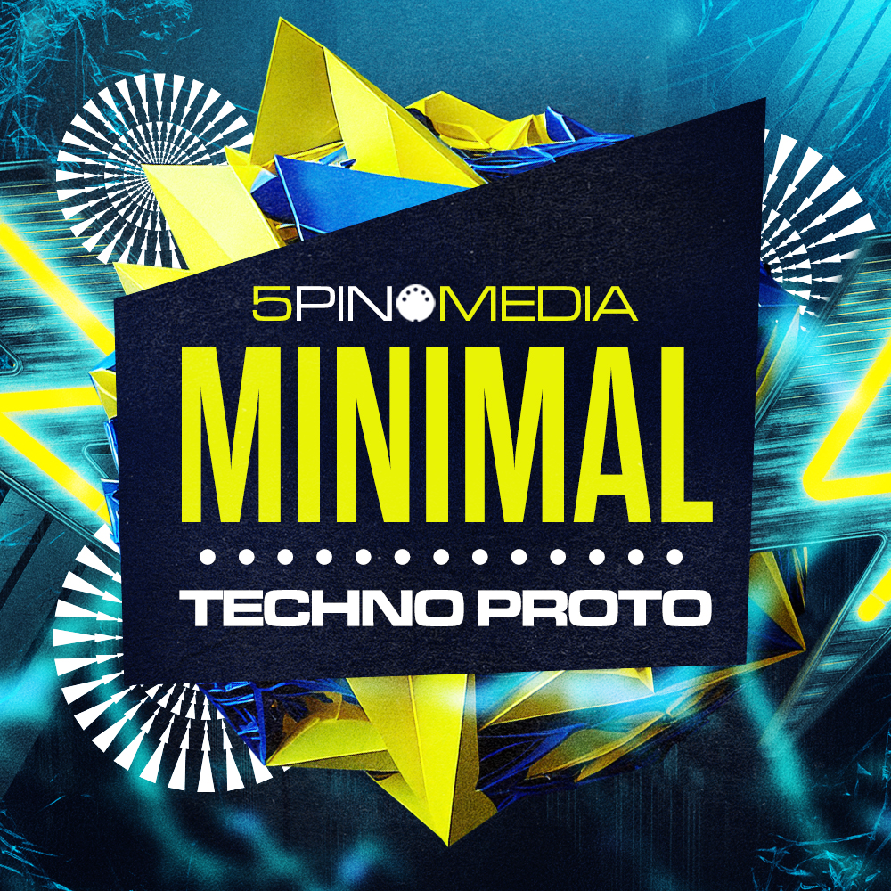 Minimal Techno Proto cover artwork for sample pack by 5Pin Media (©5Pin Media Limited)